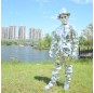 Silver mirror man costume